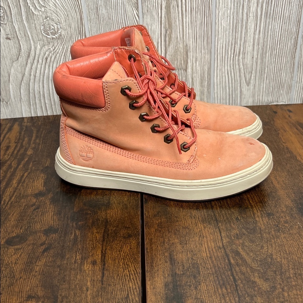 Timberland Orange High-Top Sneakers